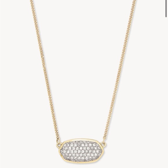 Kendra Scott Jewelry - Kendra Scott Elisa Pendant Necklace in Pave Diamond and 14k Rose Gold.39 ct